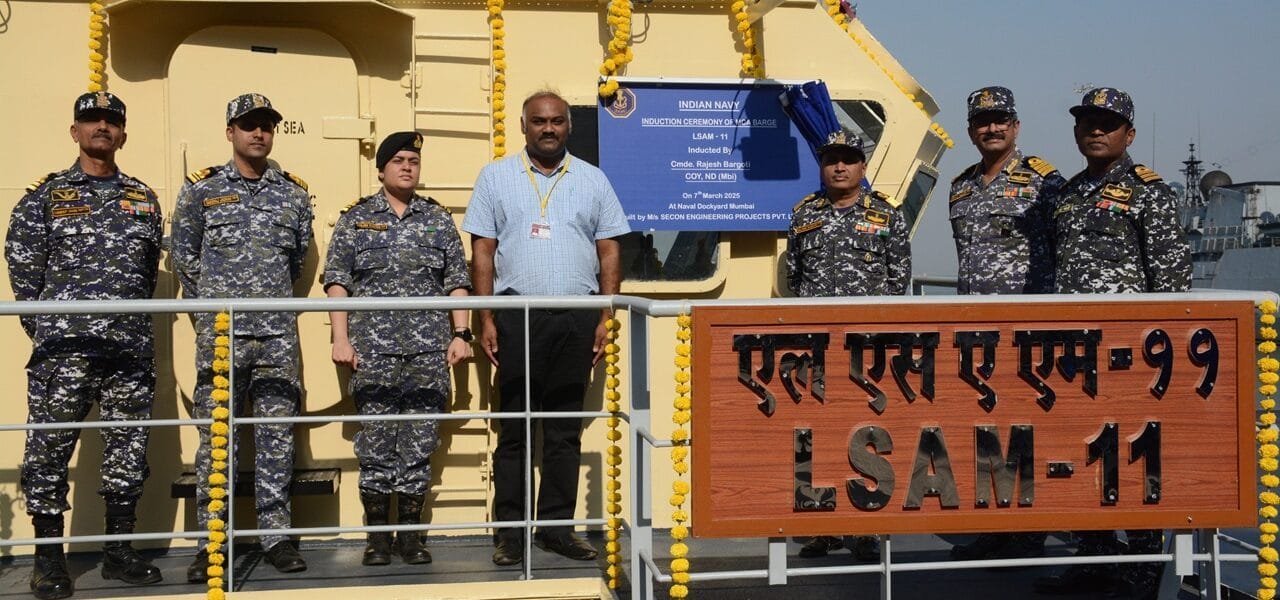 Delivery of Eighth Missile and Ammunition (MCA) Barge, LSAM 11 (Yard 79)