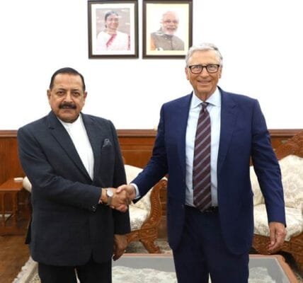 Dr Jitendra Singh and Bill Gates discuss biotech collaboration and the role of the private sector in India's innovation