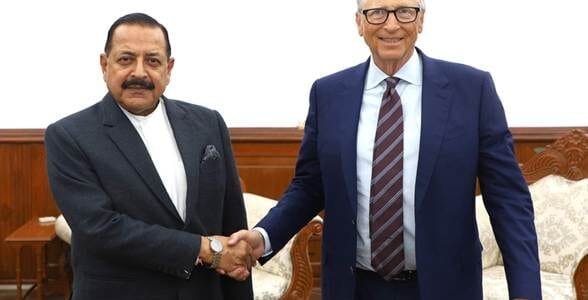 Dr Jitendra Singh and Bill Gates discuss biotech collaboration and the role of the private sector in India's innovation