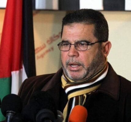 Hamas leader Salah al-Bardaweel killed in Israeli airstrike in southern Gaza