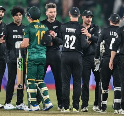 ICC Champions Trophy New Zealand beat South Africa by 50 runs in the second semi-final, will face India in the final on Sunday
