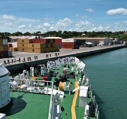 ICGS Saksham arrives at Antsiranana Port, Madagascar