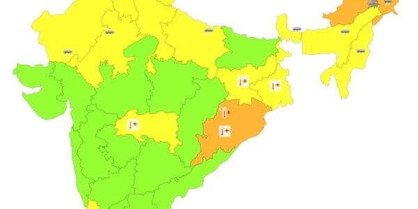 IMD predicted hot winds in Chhattisgarh, Jharkhand, Vidarbha, Ganga region of West Bengal, Telangana and some parts of Andhra Pradesh during the next two days.