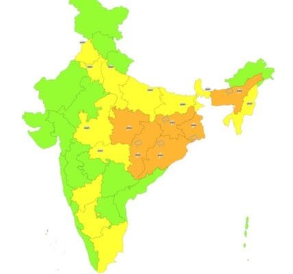 IMD predicted light rain, thunderstorms and strong winds in Gangetic West Bengal, Assam and Meghalaya today.