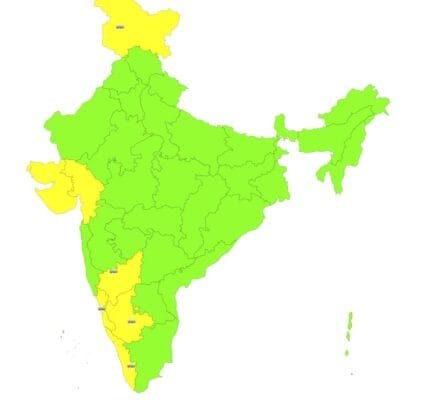 IMD predicted light to moderate rain during the next two to three days