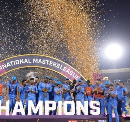 India Masters won the first International Masters League T20 title by defeating West Indies Masters by 6 wickets in Raipur