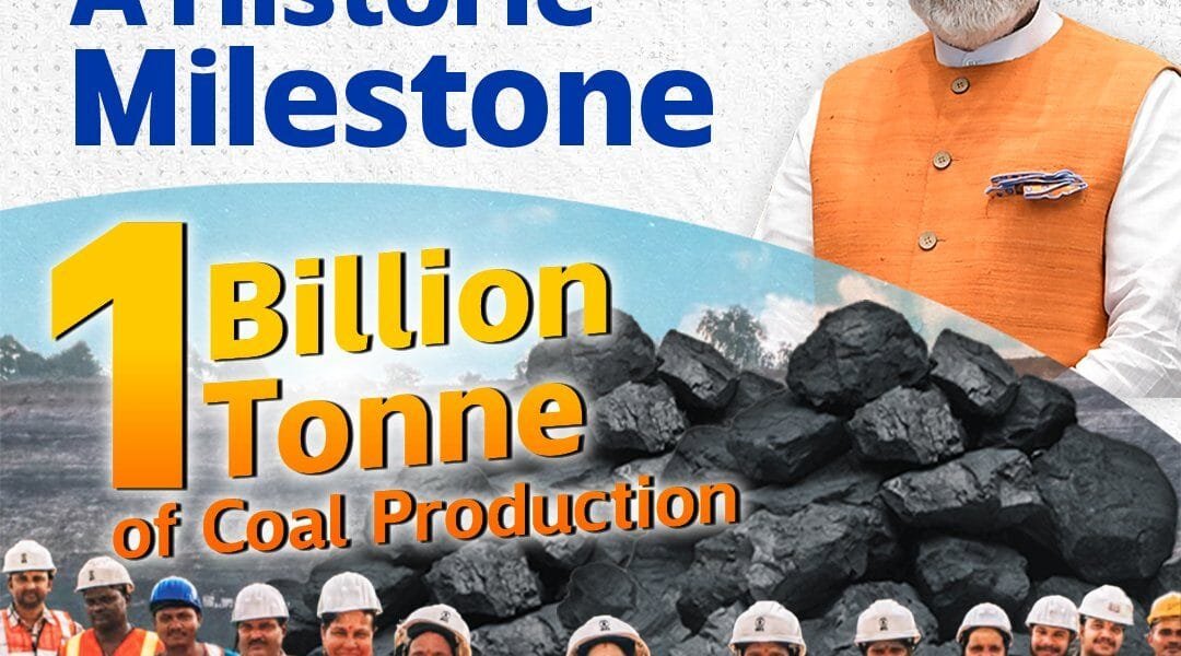 India crosses the historic figure of one billion tonnes of coal production