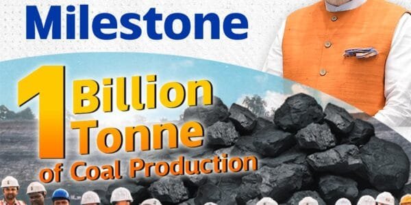 India crosses the historic figure of one billion tonnes of coal production