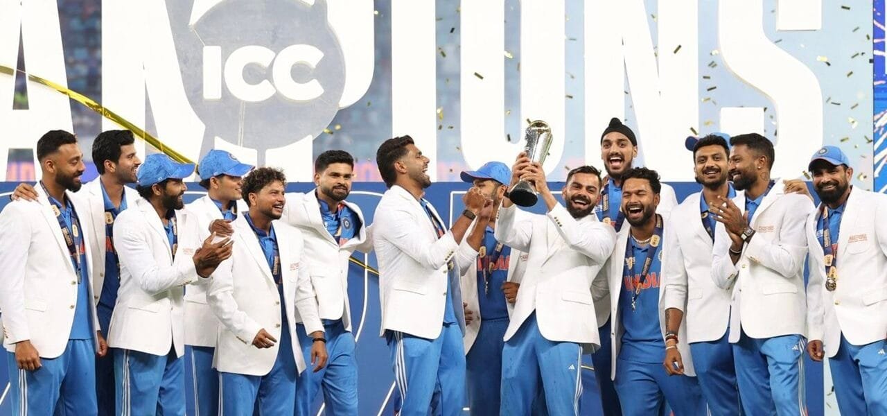 India defeated New Zealand by 4 wickets to win the ICC Champions Trophy for the third time