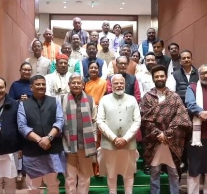 NDA MPs from Bihar hold meeting in New Delhi to discuss strategy for upcoming assembly elections in the state