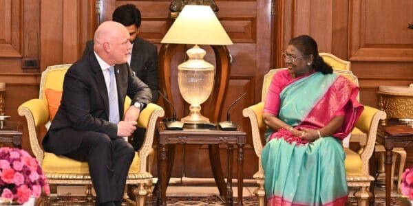New Zealand Prime Minister Christopher Luxon met President Draupadi Murmu today