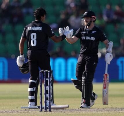 New Zealand won the toss and decided to bat in the second semi-final against South Africa in the ICC Champions Trophy in Lahore