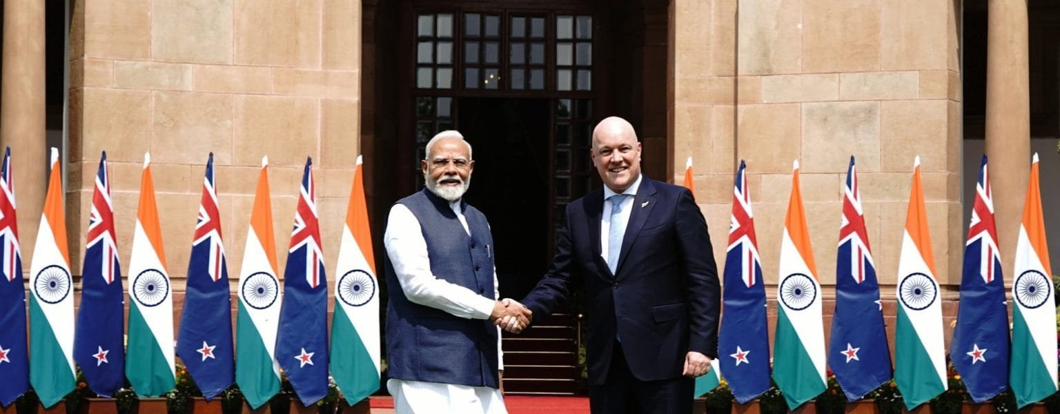 PM Modi holds talks with Prime Minister of New Zealand Christopher Luxon in New Delhi