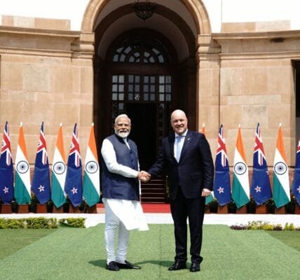 PM Modi holds talks with Prime Minister of New Zealand Christopher Luxon in New Delhi