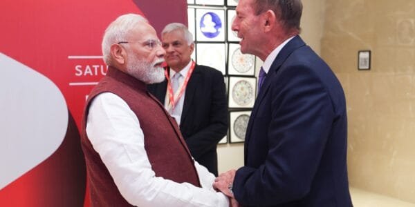 PM Modi met former President of Sri Lanka Ranil Wickremesinghe and former Prime Minister of Australia Tony Abbott