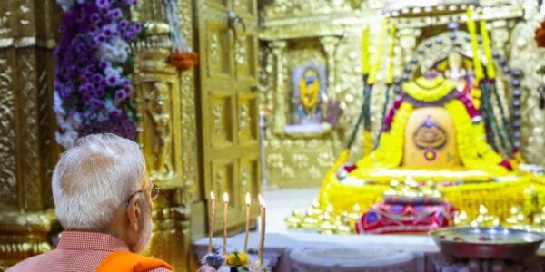 PM Modi visited the Somnath temple in Gujarat today after the conclusion of the Maha Kumbh in Prayagraj