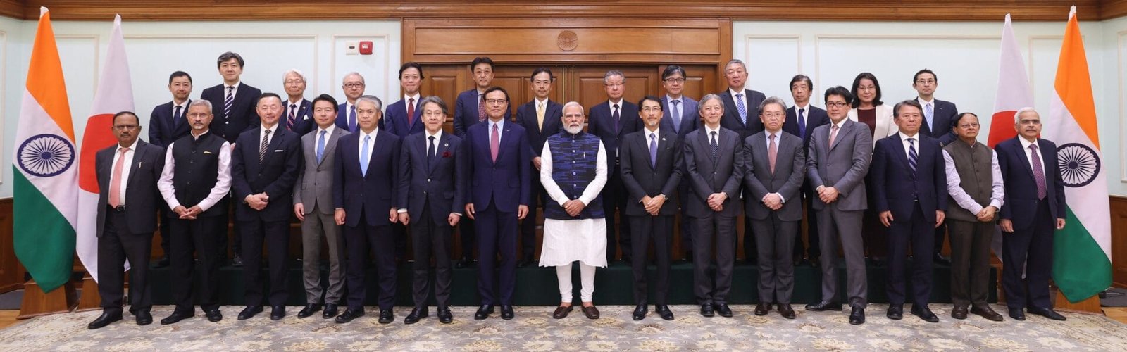 PM Narendra Modi meets a high-level delegation from Japan