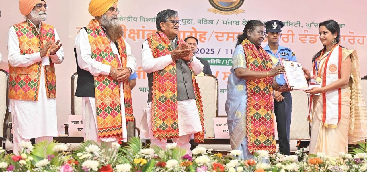 President Draupadi Murmu addressed the convocation of Punjab Central University