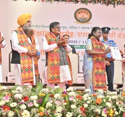 President Draupadi Murmu addressed the convocation of Punjab Central University
