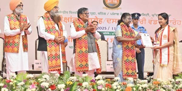 President Draupadi Murmu addressed the convocation of Punjab Central University