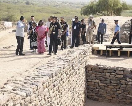 President Draupadi Murmu visited UNESCO World Heritage Site Dholavira in Gujarat today