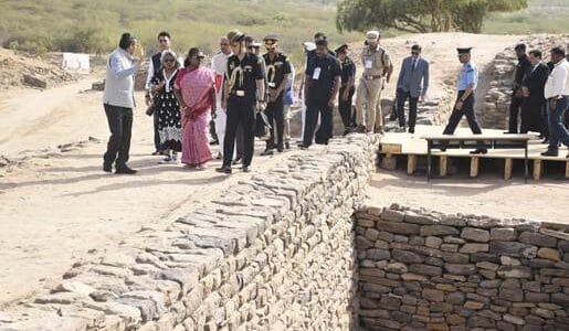President Draupadi Murmu visited UNESCO World Heritage Site Dholavira in Gujarat today