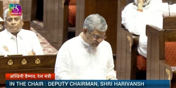 Railway Minister Ashwini Vaishnaw highlighted the achievements and future plans of Indian Railways during the discussion on the work of the Ministry of Railways in the Rajya Sabha today
