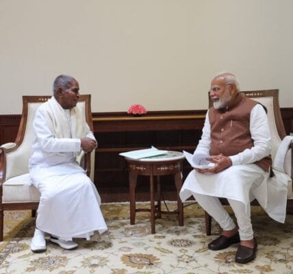 Rajya Sabha MP Thiru Ilaiyaraaja met Prime Minister Narendra Modi in New Delhi today