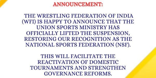 Sports Ministry lifts suspension on Wrestling Federation of India