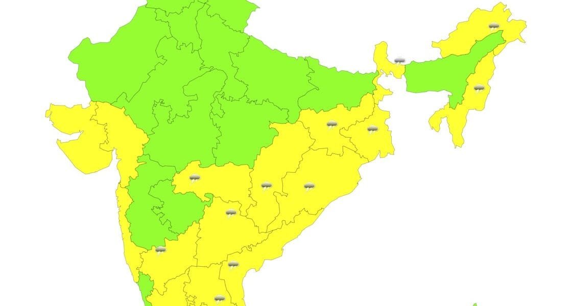 Thunderstorms, lightning and strong winds are expected in eastern and northeastern regions of the country till tomorrow