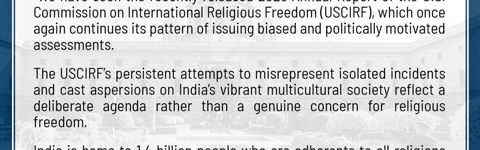 US Commission on International Religious Freedom should be designated as an entity of concern State Department