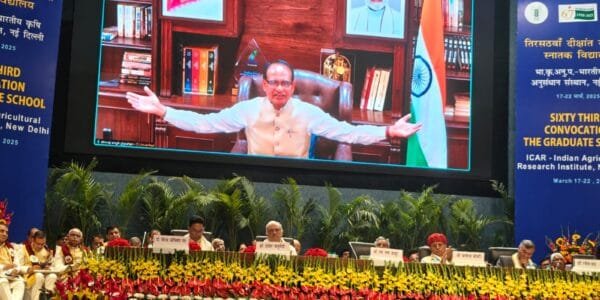 Union Agriculture Minister Shivraj Singh Chouhan today virtually attended the 63rd convocation of IARI as the chief guest