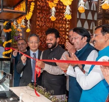 Union Civil Aviation Minister Ram Mohan Naidu inaugurated the Flight Passenger Cafe at Sardar Vallabhbhai Patel International (SVPI) Airport in Ahmedabad