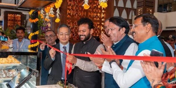 Union Civil Aviation Minister Ram Mohan Naidu inaugurated the Flight Passenger Cafe at Sardar Vallabhbhai Patel International (SVPI) Airport in Ahmedabad