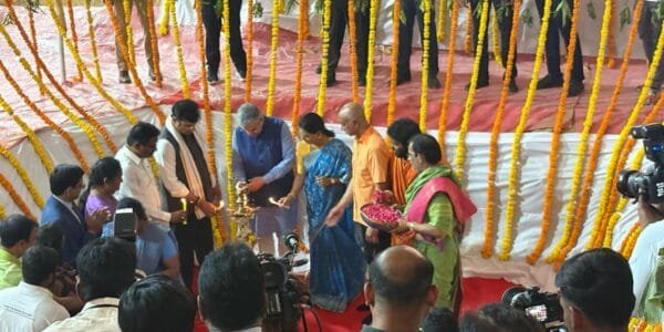 Union Electronics & IT Minister lays foundation stone for multiple manufacturing units at Divitipally Mahbubnagar District, Telangana
