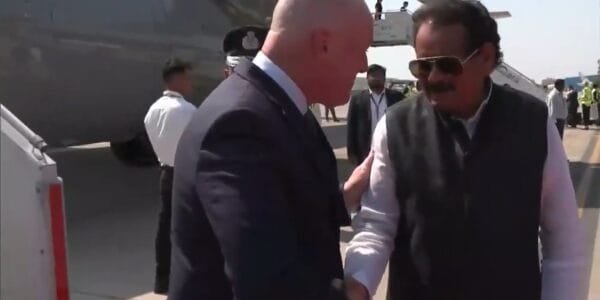 Union Minister SP Singh Baghel welcomed New Zealand Prime Minister Christopher Luxon on his arrival in Delhi