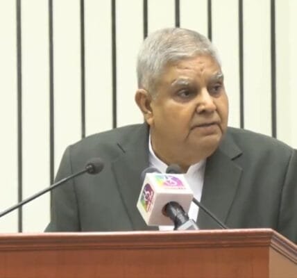 Vice President Jagdeep Dhankhar addresses the closing session of the National Conference on Environment-2025