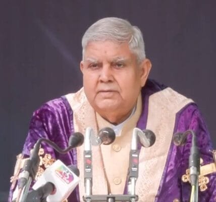 Vice President Jagdeep Dhankhar addresses the convocation of Mata Harki Devi Group of Institutions in Odhan