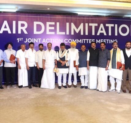 first joint action committee meeting on fair delimitation was held in Chennai today