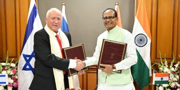 Agriculture Minister Shivraj Singh Chouhan and Israel's Agriculture Minister Avi Dikhter today signed agreements related to bilateral cooperation in agriculture in New Delhi