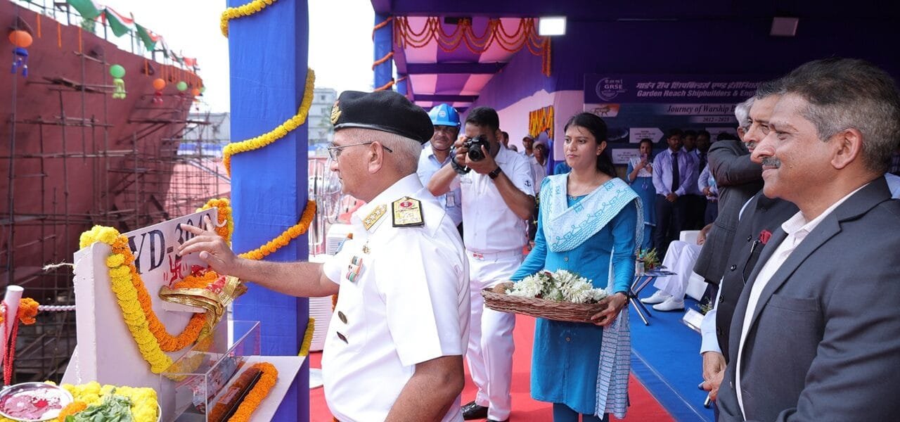 Commencement of construction of 4th Next Generation (ex-GRSE) Offshore Patrol Vessel (NGOPV) Yard 3040