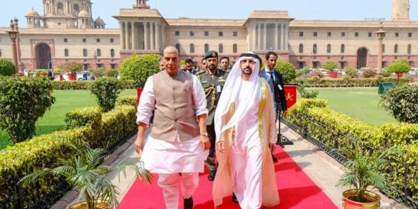 Defence Minister Rajnath Singh held a meeting with Crown Prince of Dubai and Deputy Prime Minister of UAE in New Delhi