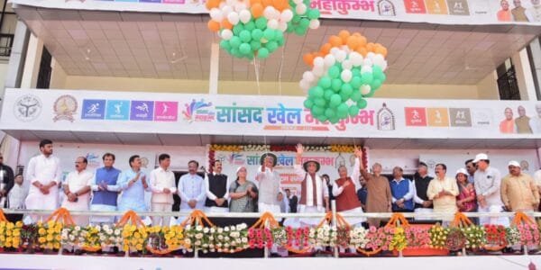 Defence Minister Rajnath Singh inaugurated the Sansad Khel Maha Kumbh in Lucknow