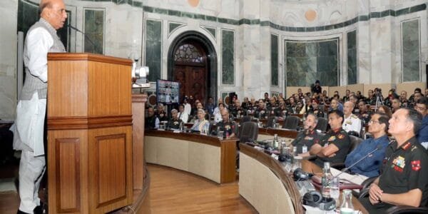 Defence Minister addresses senior leadership of Indian Army during Army Commanders' Conference