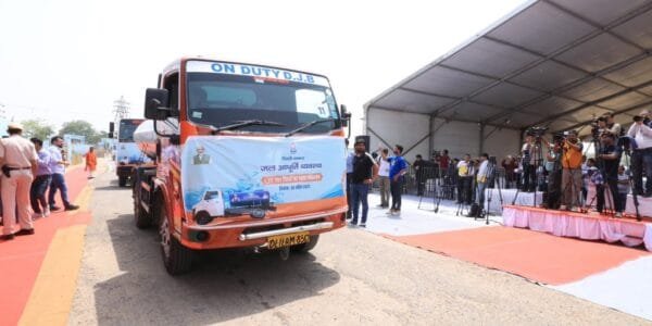 Delhi Chief Minister Rekha Gupta today flagged off over 1,100 GPS-enabled water tankers in the national capital