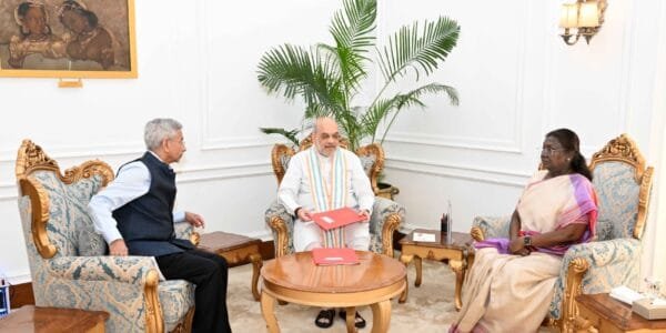 Home Minister Amit Shah and External Affairs Minister Dr. S. Jaishankar met President Draupadi Murmu at Rashtrapati Bhavan today