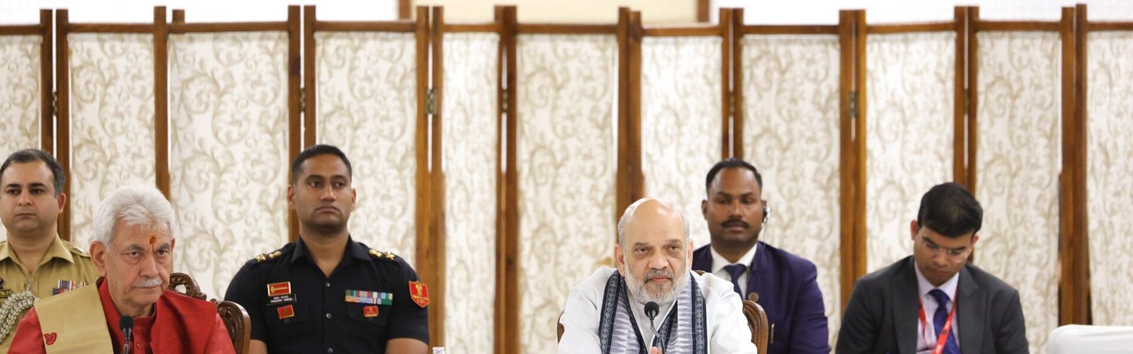 Home Minister Amit Shah chaired a review meeting on development projects in the Union Territory of Jammu and Kashmir in Srinagar today