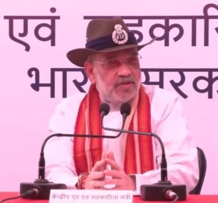 Home Minister Amit Shah inspected the International Border and BSF Border Outpost Vinay in Kathua district