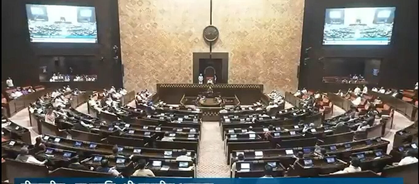 Home Minister Amit Shah moved a motion in the Rajya Sabha to approve the imposition of President's rule in Manipur, the House approved the motion