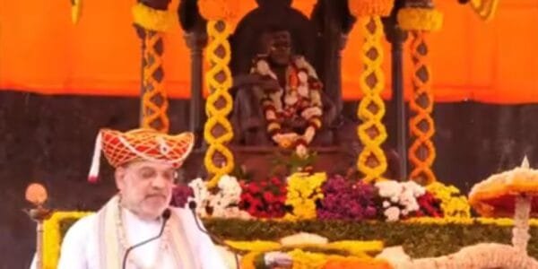 Home Minister Amit Shah today addressed the program organized on the 345th death anniversary of Chhatrapati Shivaji Maharaj at Raigad Fort in Maharashtra